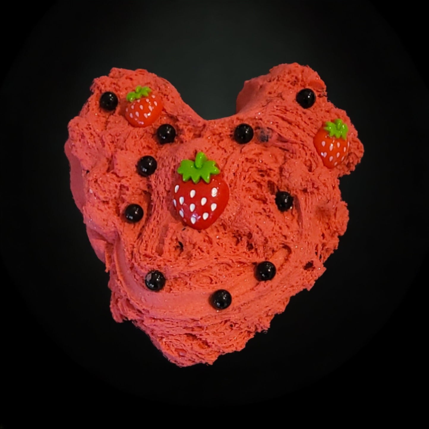 Strawberry boba slime scented with boba beads