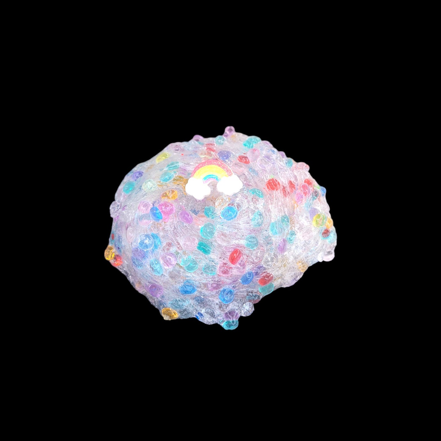 Rocky Rainbow Clear Fishbowl Bead - lightly scented