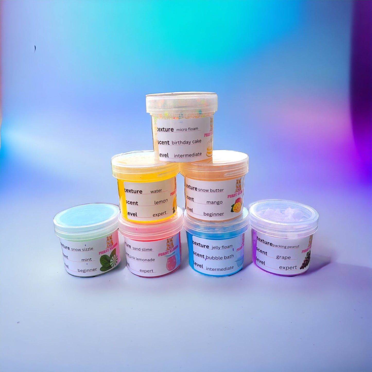 Unique Texture Sample Kit Bundle 7 slimes - Scented