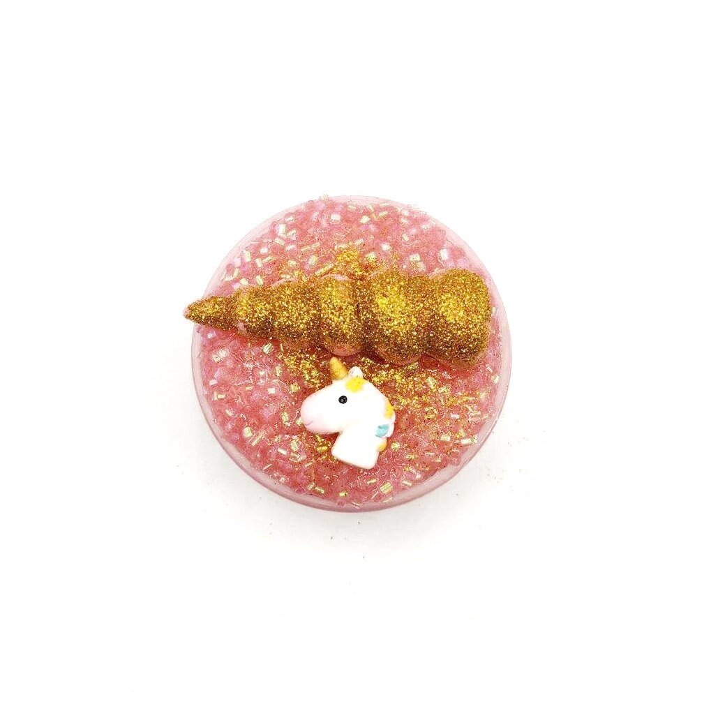 Unicorn Magical Slime Glitter Drizzle Clay Gold bingsu clear clay - Sugar Scent
