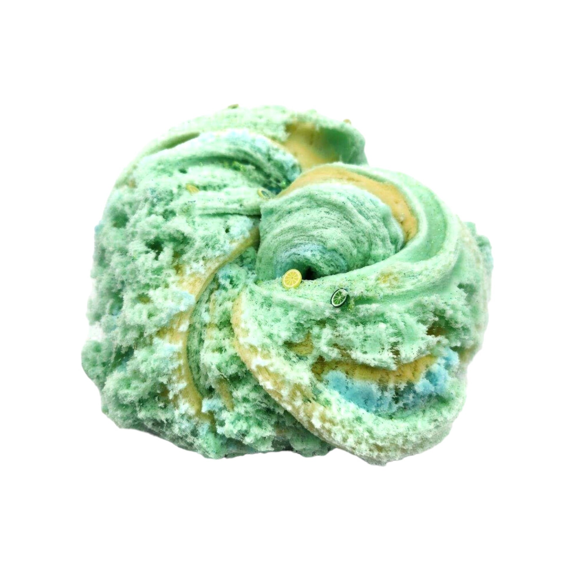 Lemon Lime Yellow, Blue, Green Cloud Slime - Lemon Scent