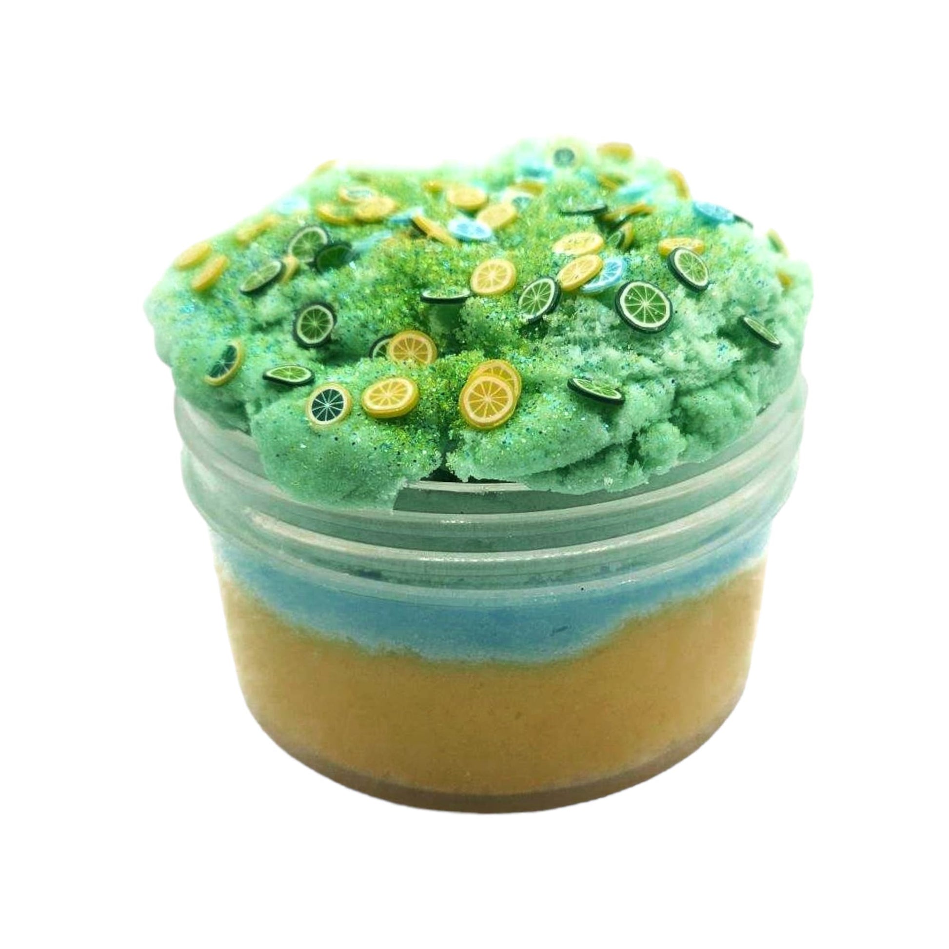 Lemon Lime Yellow, Blue, Green Cloud Slime - Lemon Scent