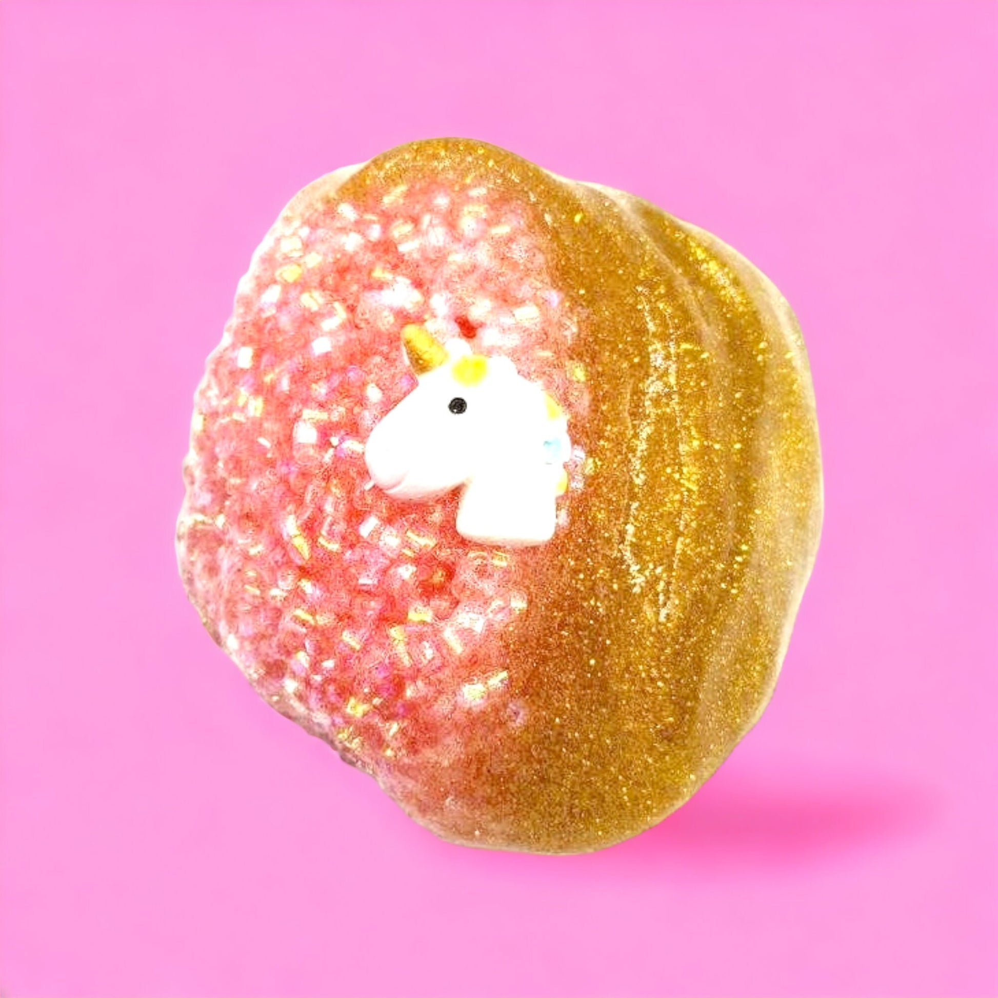 Unicorn Magical Slime Glitter Drizzle Clay Gold bingsu clear clay - Sugar Scent