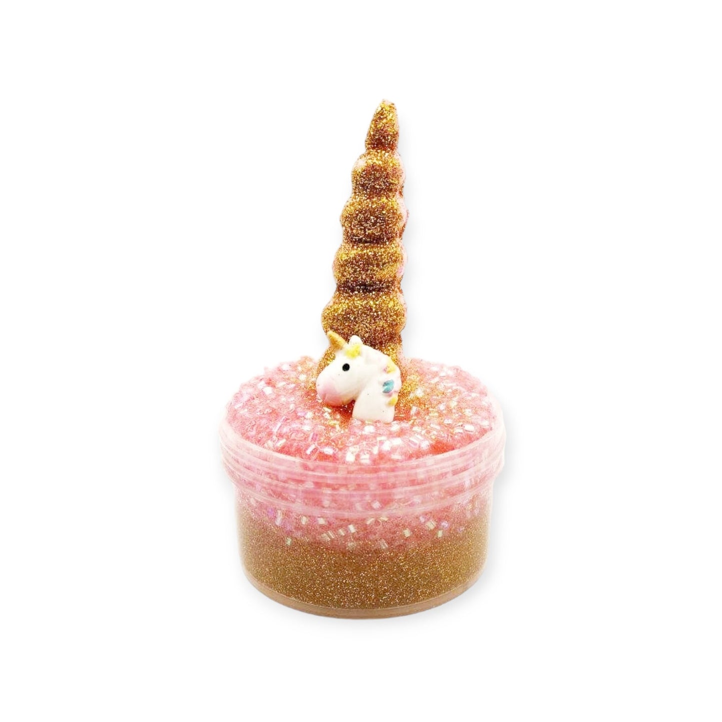 Unicorn Magical Slime Glitter Drizzle Clay Gold bingsu clear clay - Sugar Scent