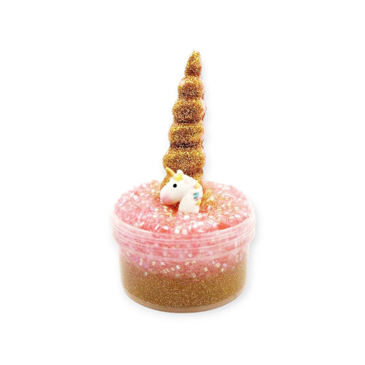Unicorn Magical Slime Glitter Drizzle Clay Gold bingsu clear clay - Sugar Scent