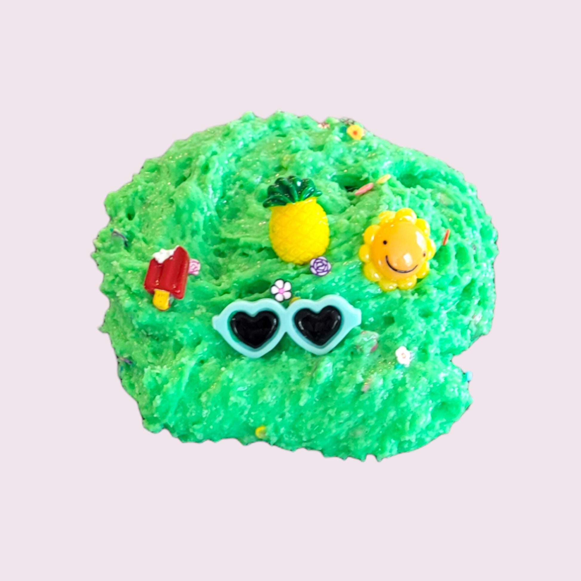 sunshine slime green yellow sun pinneapple sunglasses snow fizz