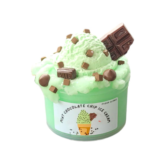 Mint Chocolate Chip Ice Cream Slime Green Clay Icee