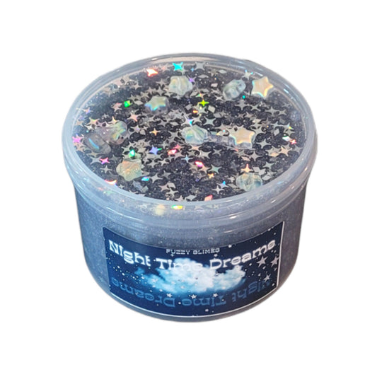 Night Time Dreams Clear Holographic Star Glitter Slime - Lavender Scent