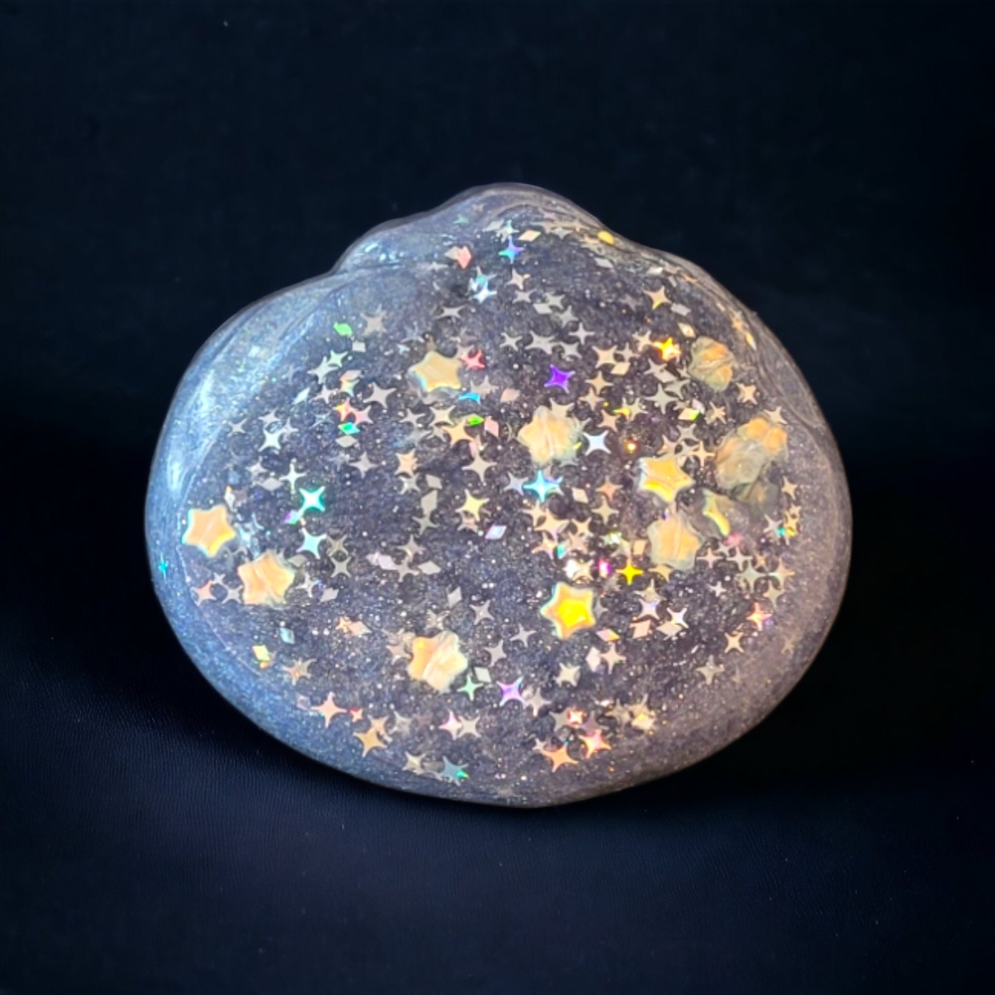 Night Time Dreams Clear Holographic Star Glitter Slime - Lavender Scent