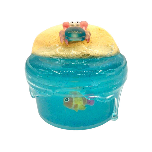 Under the Sea Clear, Fluffy, Inflated Slime