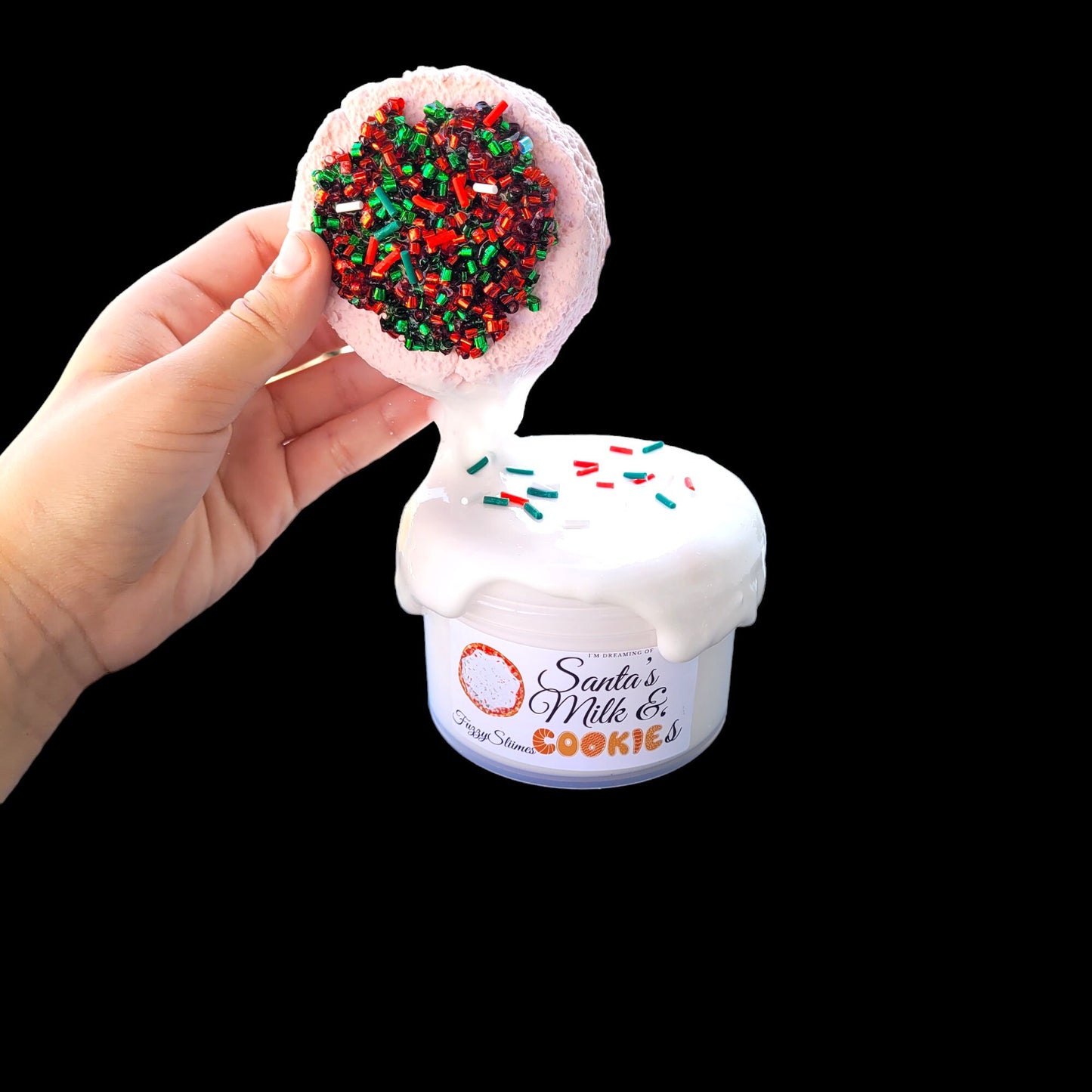 Santa's Milk and Cookies Thick and Glossy Slime Semi Butter - Sugar Cookie & Candy Cane Scent