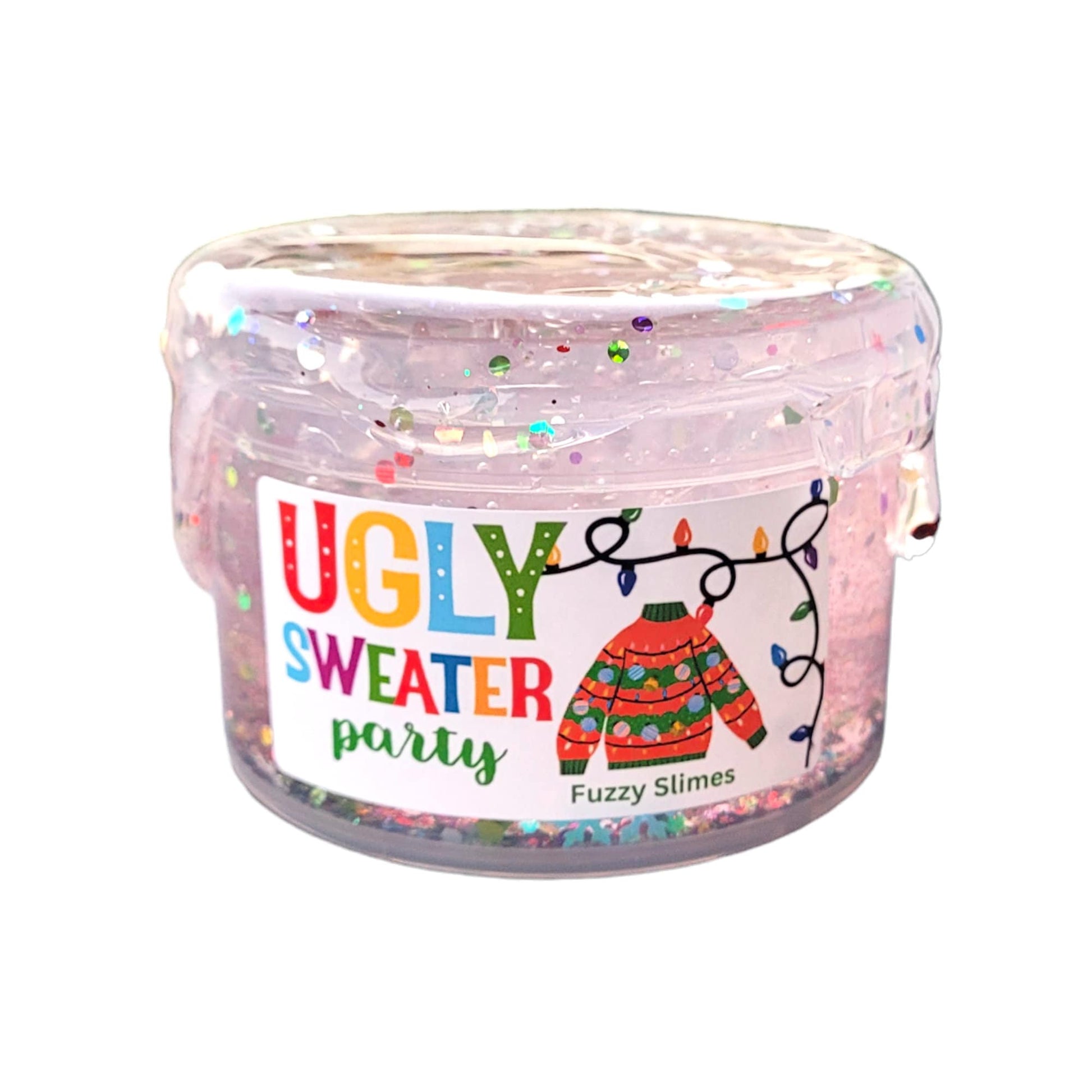 Ugly Sweater Clear Glitter Confetti Slime - Unscented