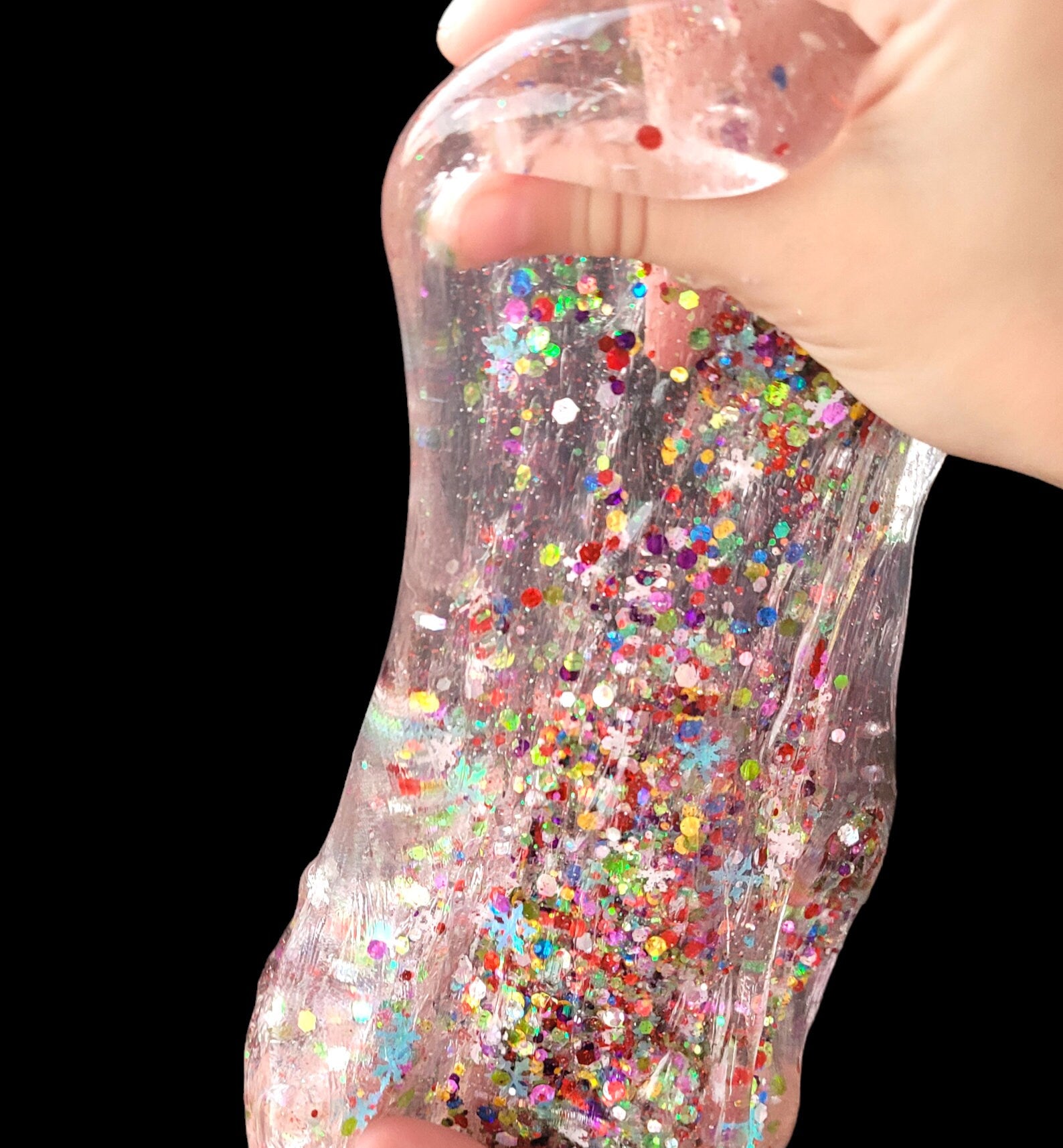 Ugly Sweater Clear Glitter Confetti Slime - Unscented