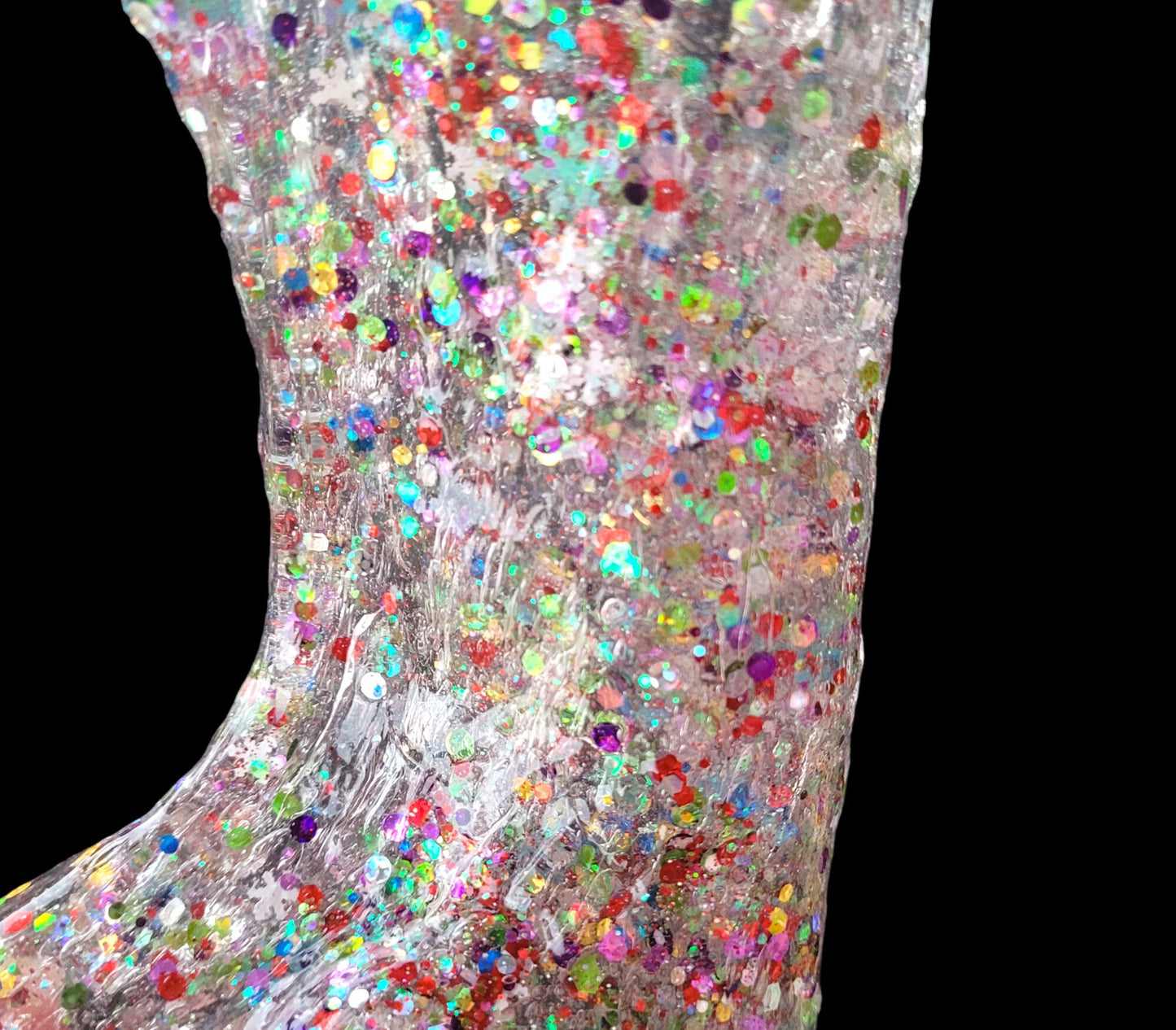 Ugly Sweater Clear Glitter Confetti Slime - Unscented