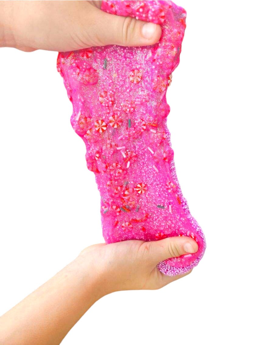 Mrs. Claus Loves To Party microfloam Christmas Slime- Candy Cane Scented