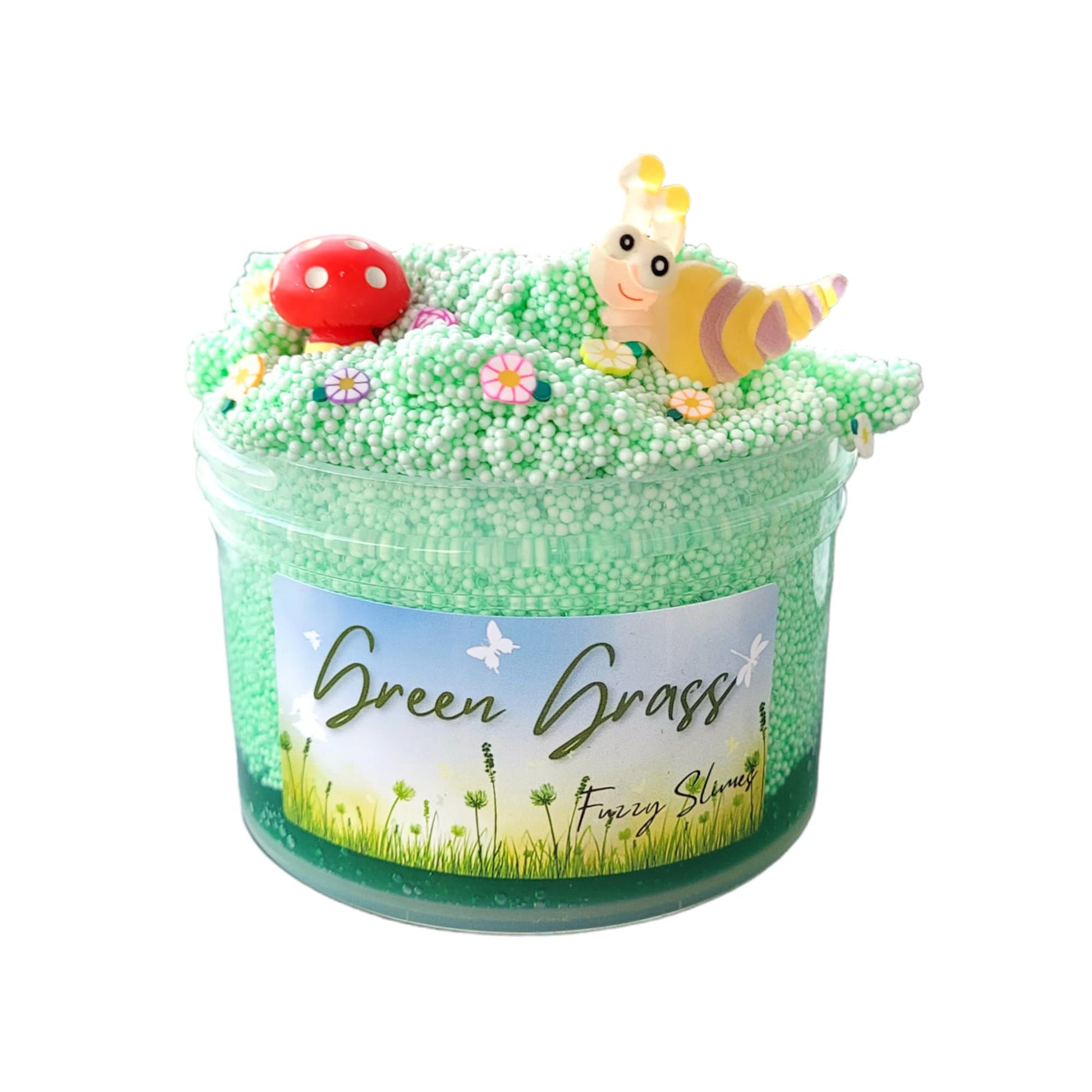 Green Grass Microfloam Crunchy Slime - Fresh Cut Grass Scent