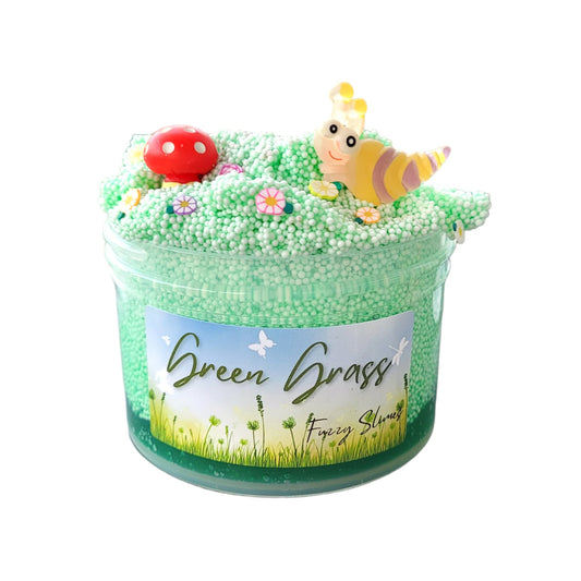 Green Grass Microfloam Crunchy Slime - Fresh Cut Grass Scent