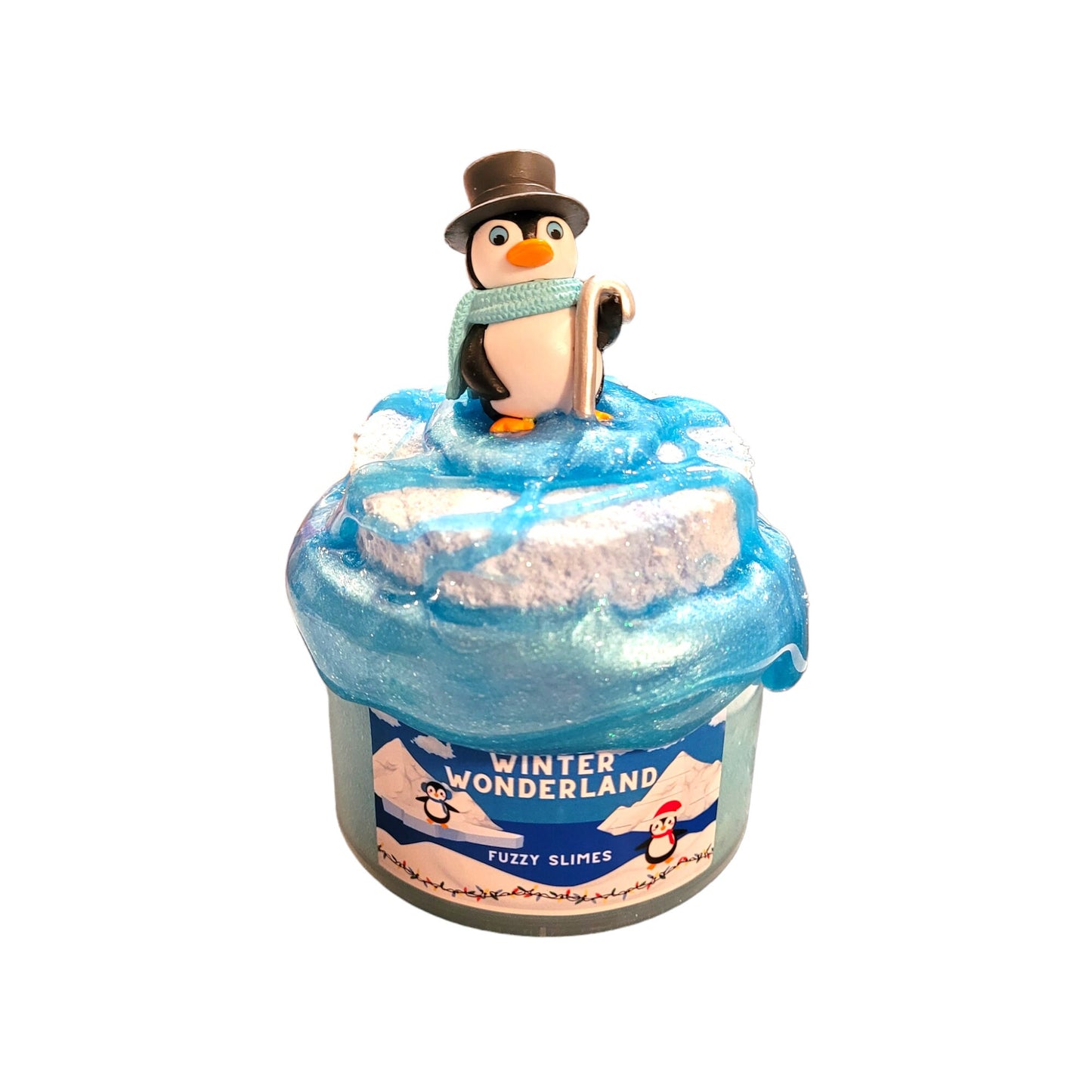Winter Wonderland Icee, Bingsu, Metallic Drizzle, Clay Slime - Rain & Mint Scent