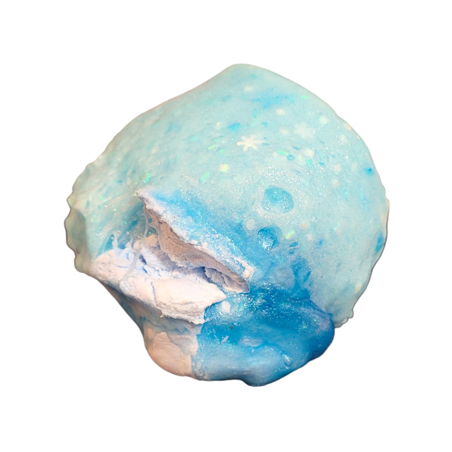 Winter Wonderland Icee, Bingsu, Metallic Drizzle, Clay Slime - Rain & Mint Scent
