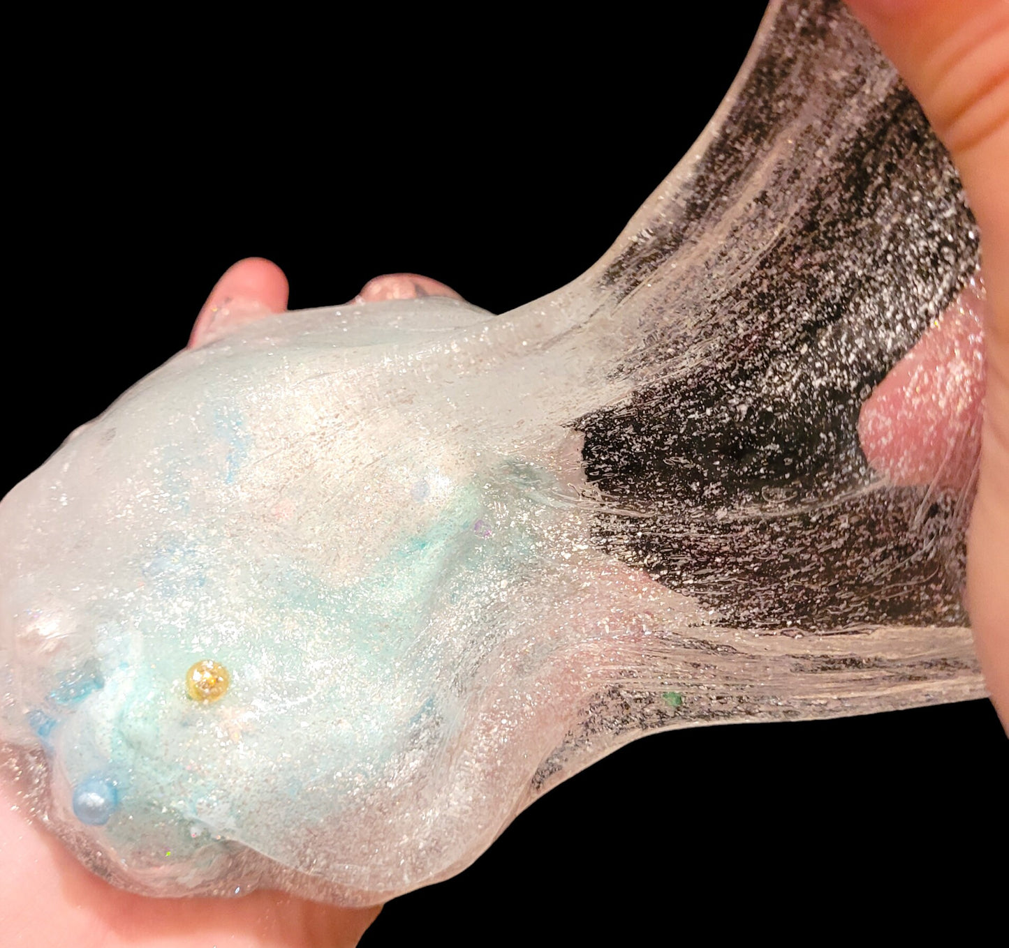 Snowy Mountain Clear, Clay, Jelly-Butter Inflated Slime - Mountain Rain Scent