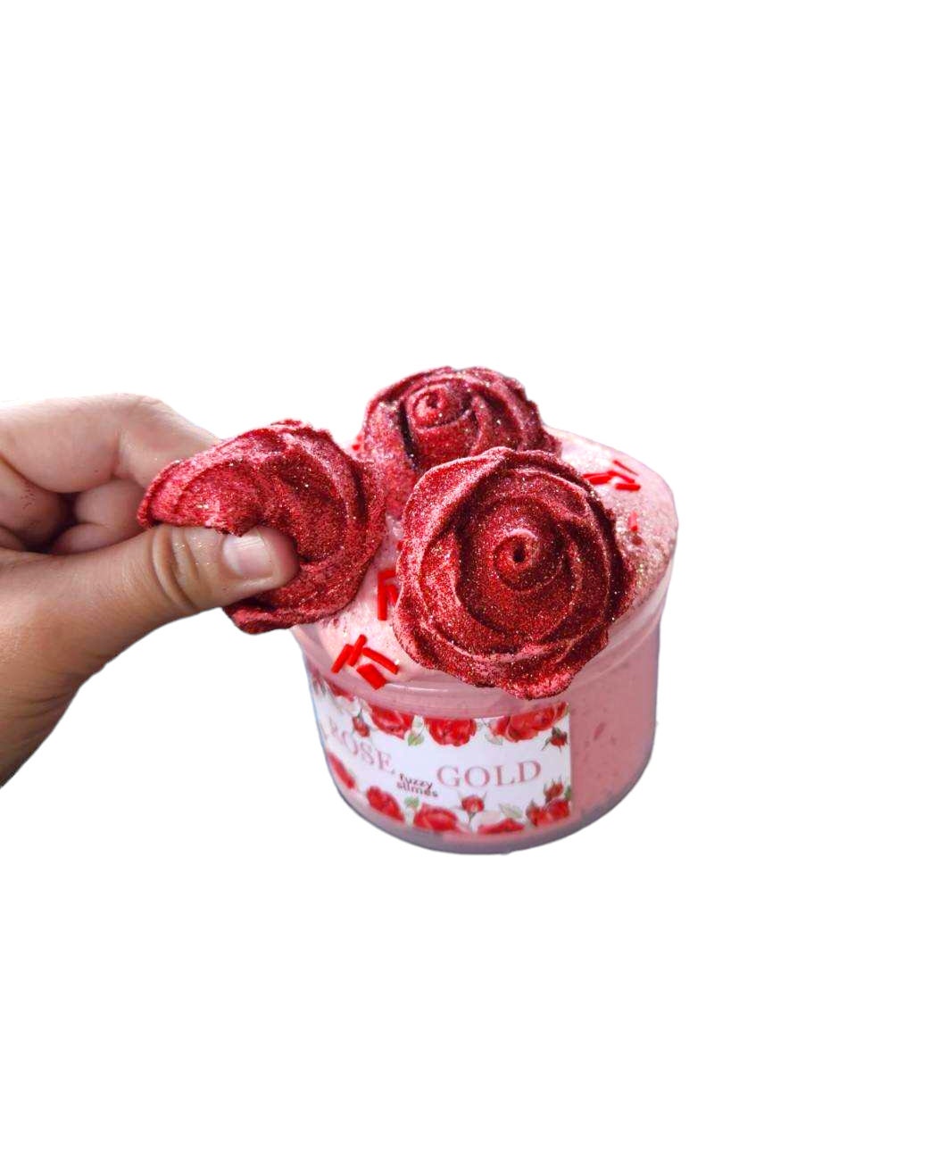 Rose gold snow fizz clay slime- rose scent