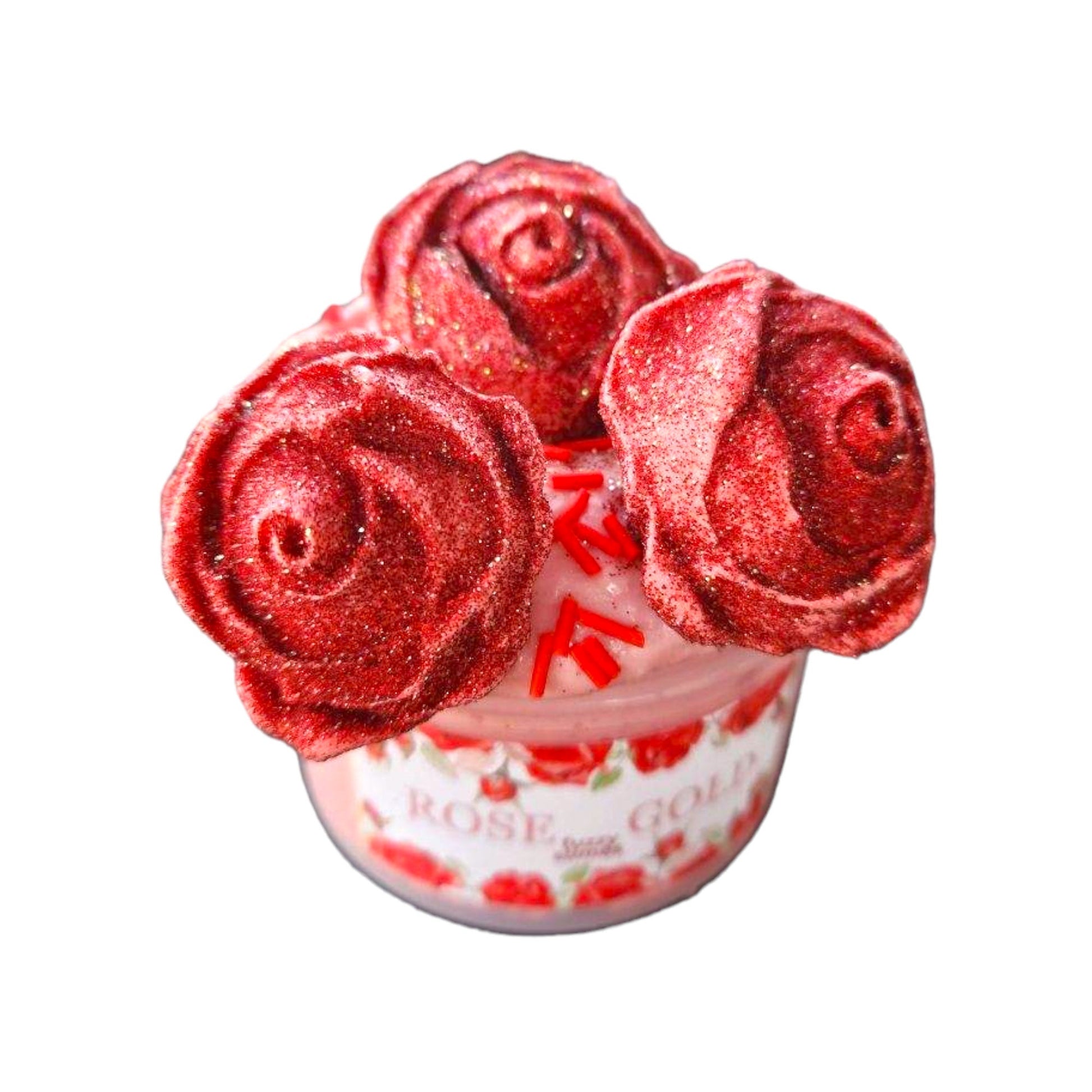 Rose gold snow fizz clay slime- rose scent