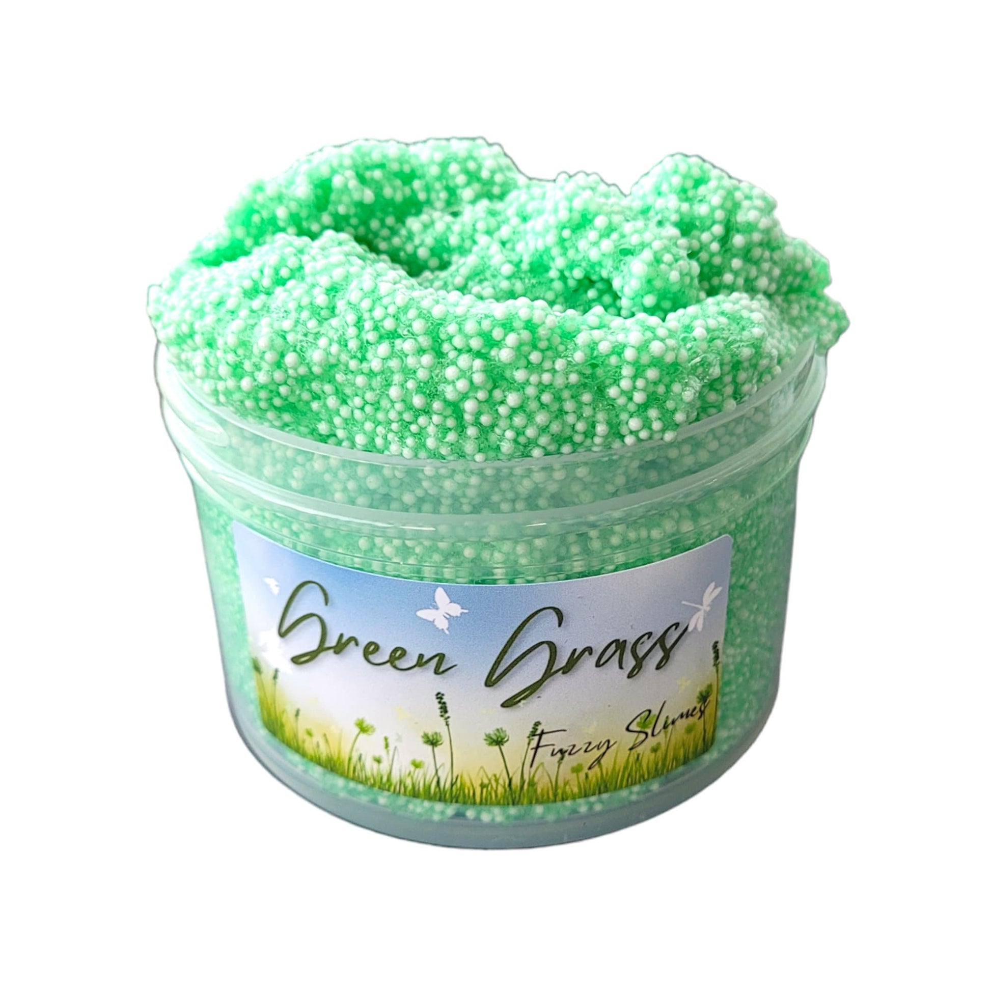 Green Grass Microfloam Crunchy Slime - Fresh Cut Grass Scent
