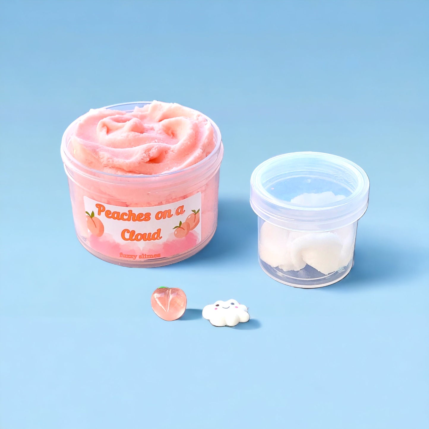 Peaches on a cloud slime -peach scent