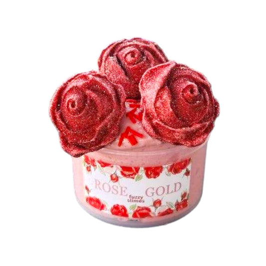 Rose gold snow fizz clay slime- rose scent