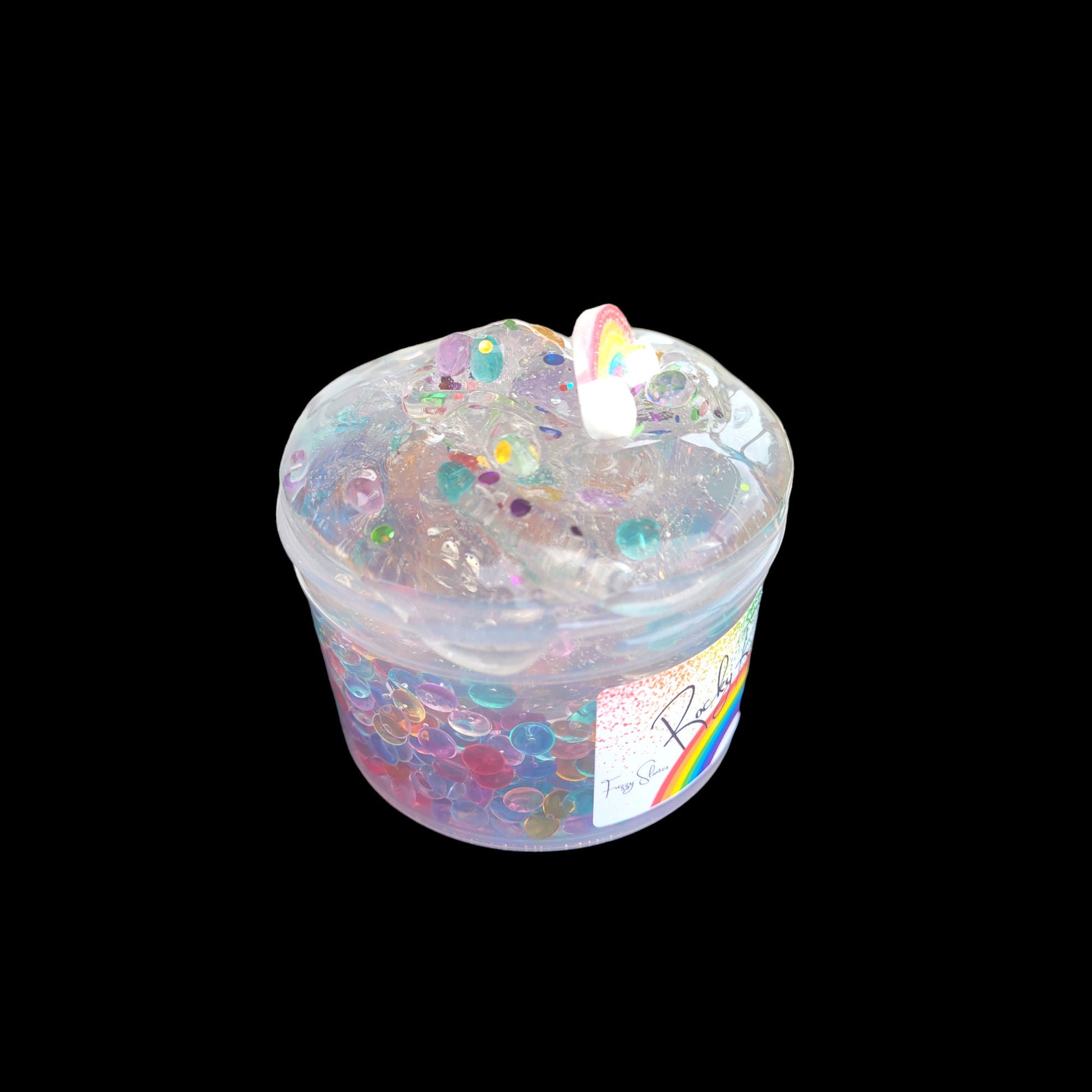 Rocky Rainbow Clear Fishbowl Bead - lightly scented