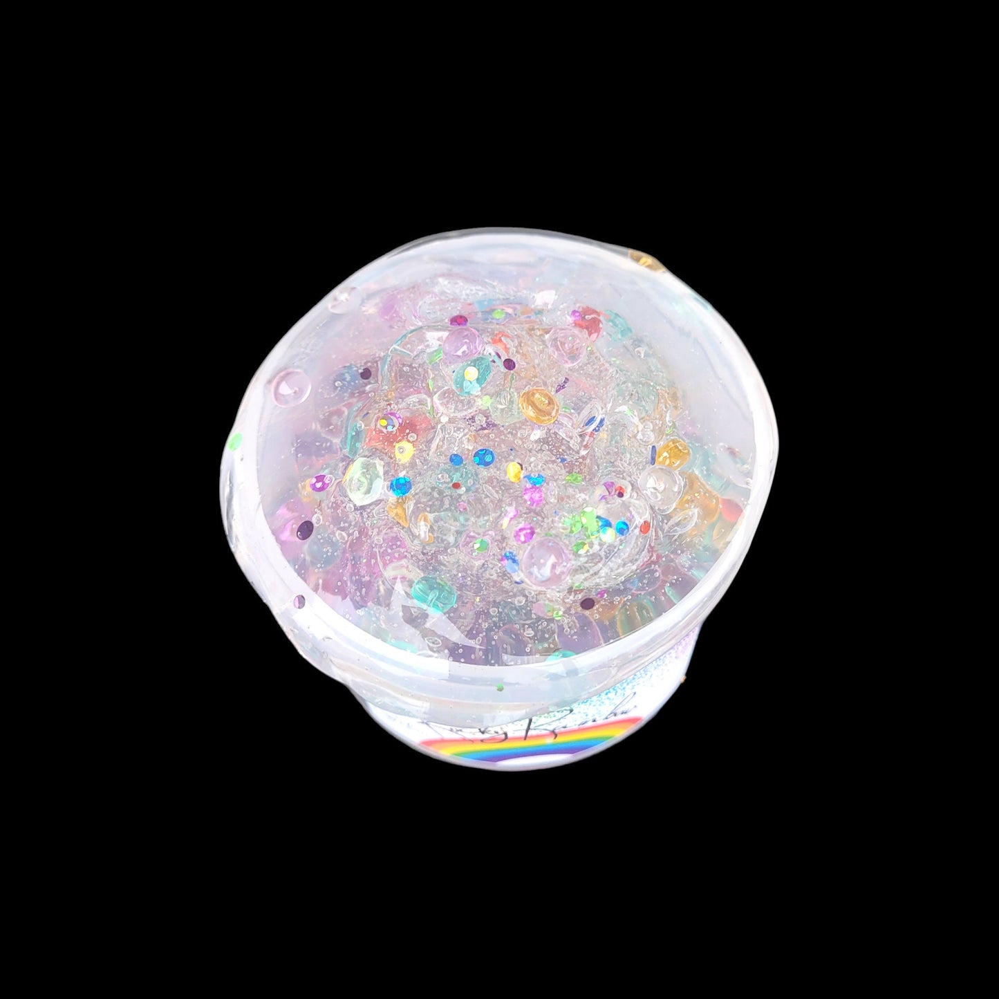 Rocky Rainbow Clear Fishbowl Bead - lightly scented