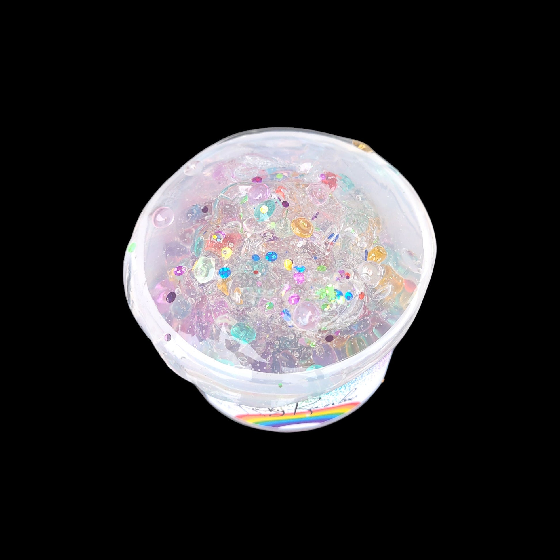 Rocky Rainbow Clear Fishbowl Bead - lightly scented
