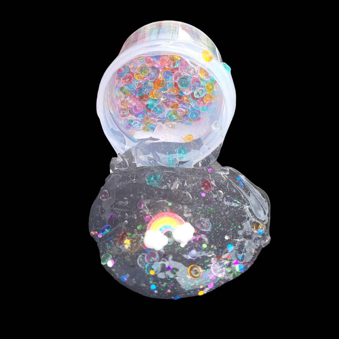 Rocky Rainbow Clear Fishbowl Bead - lightly scented