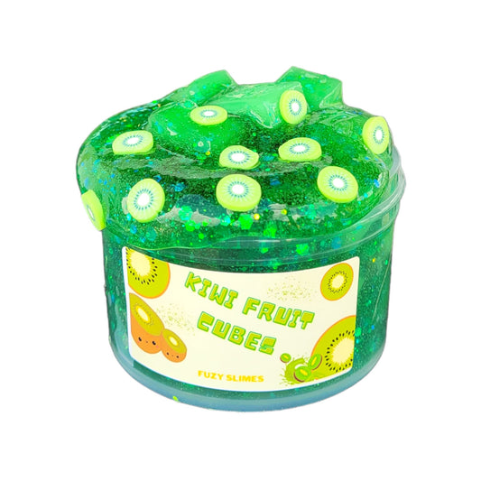 Kiwi Fruit Cubes Jelly Sponge Slime - Kiwi scent