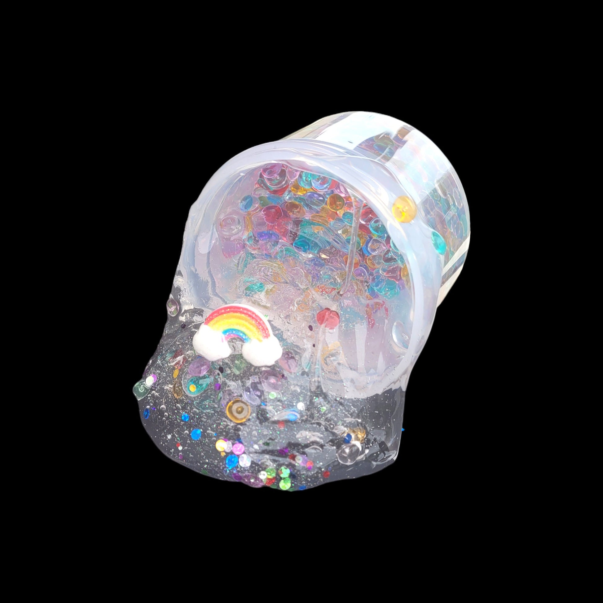 Rocky Rainbow Clear Fishbowl Bead - lightly scented