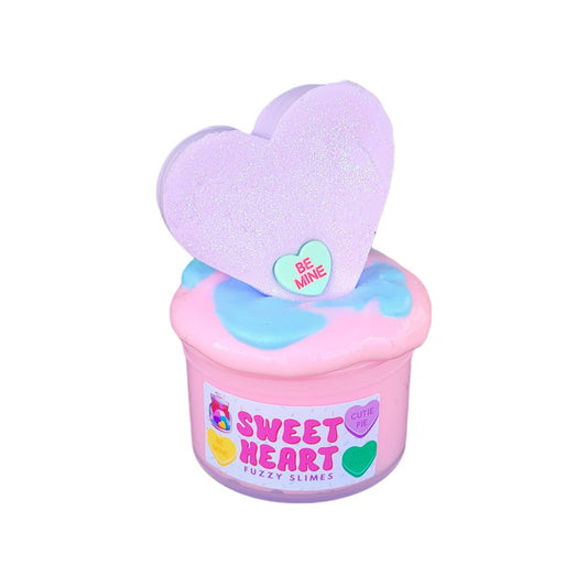 Sweet Heart Thick and Glossy Clay Diy slime - rock candy scent