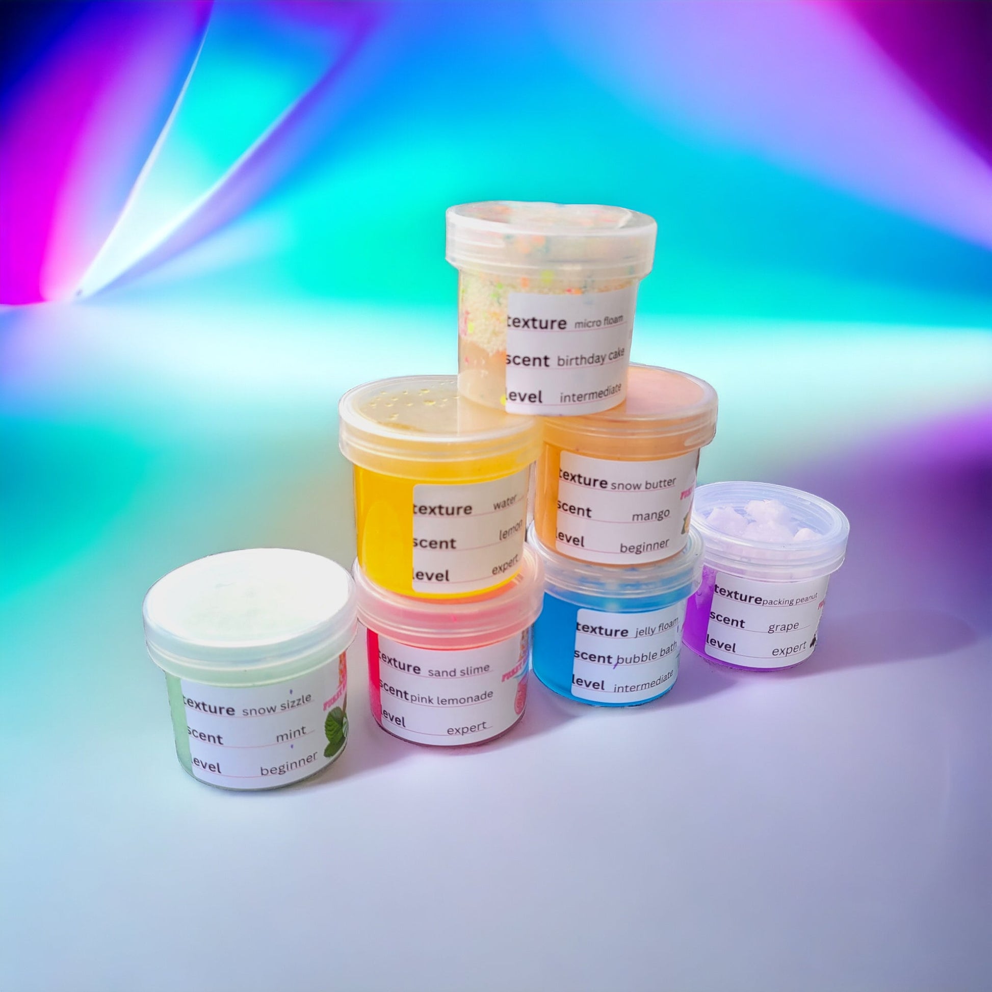 Unique Texture Sample Kit Bundle 7 slimes - Scented
