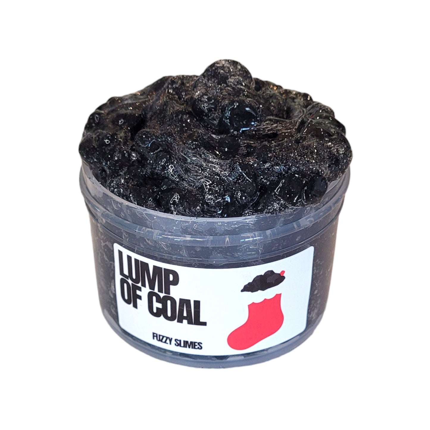 Lump of coal pebble fish rock clear slime- passion fruit scent