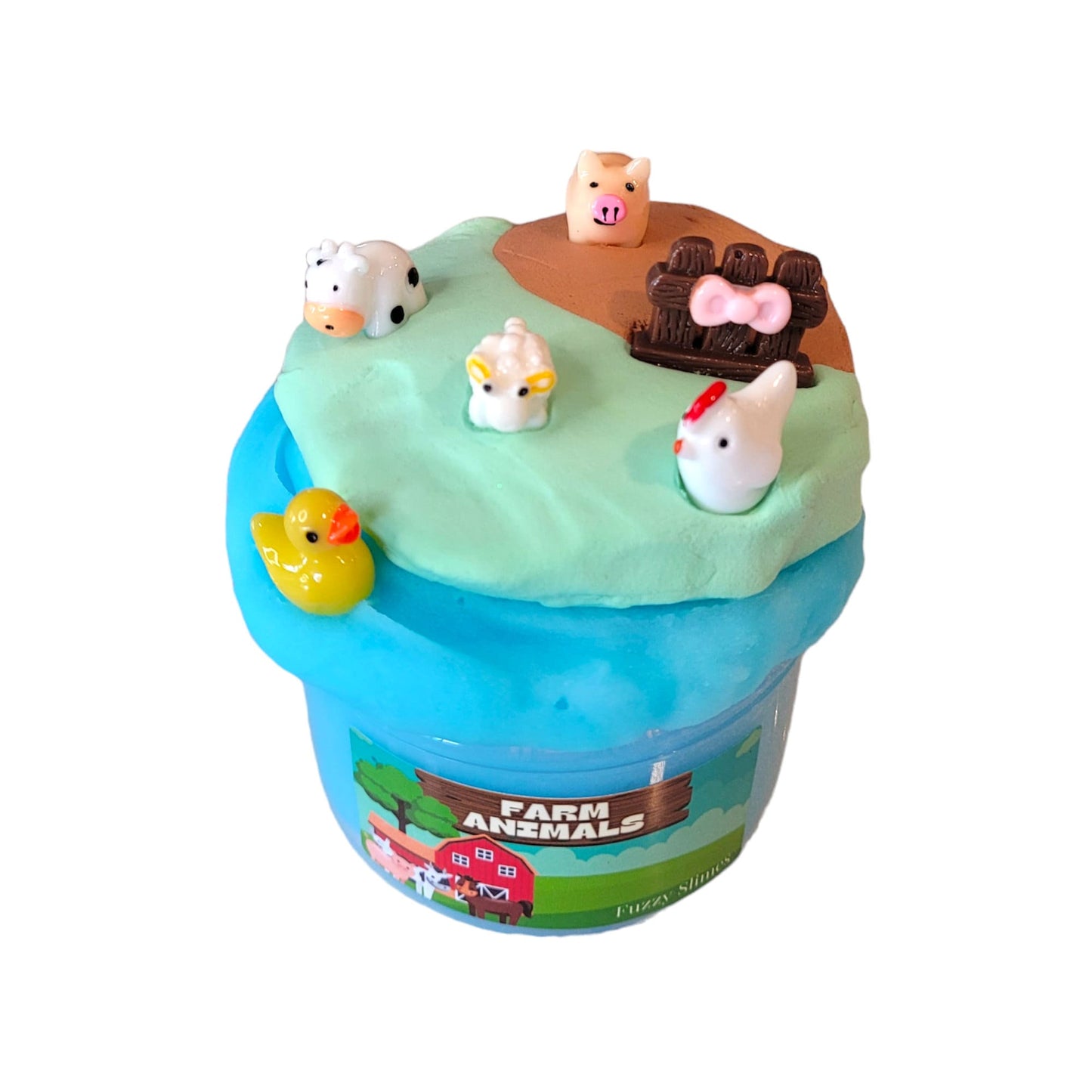 Farm Animals Icee clay diy slime- fruity monkey scent