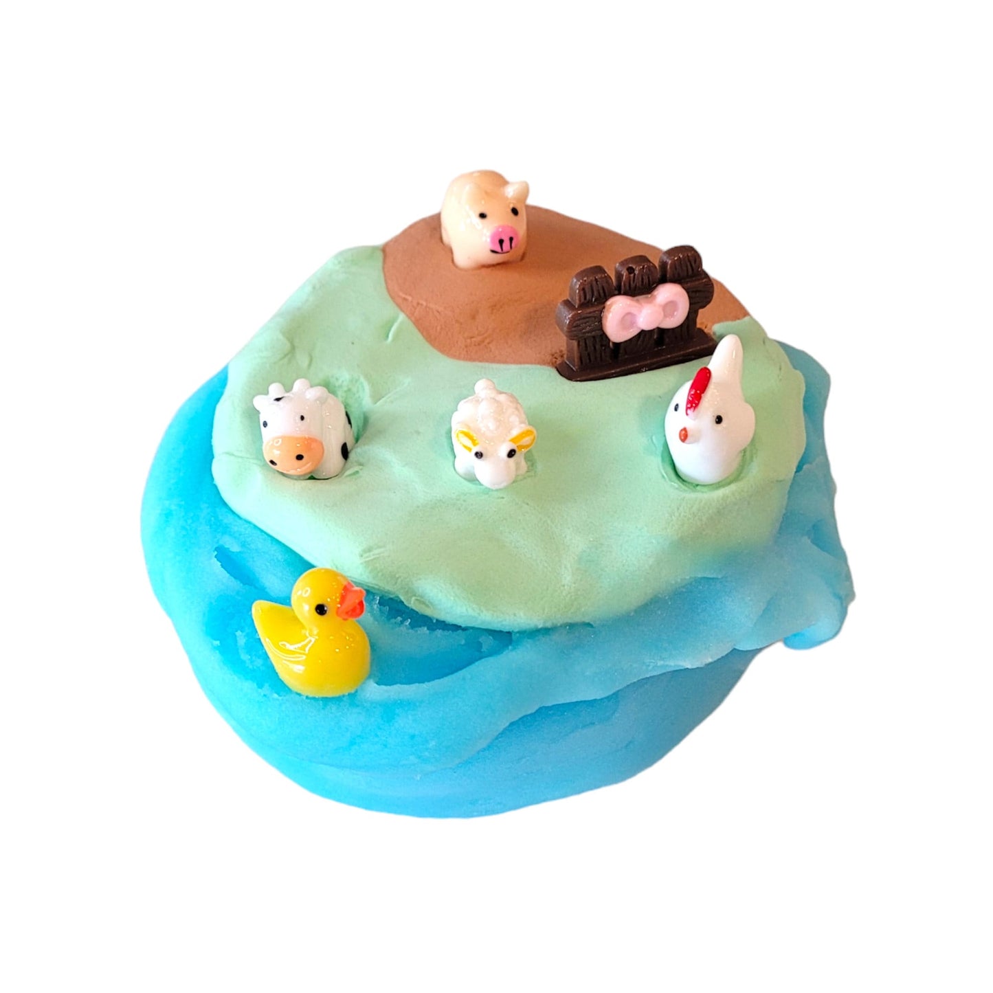 Farm Animals Icee clay diy slime- fruity monkey scent