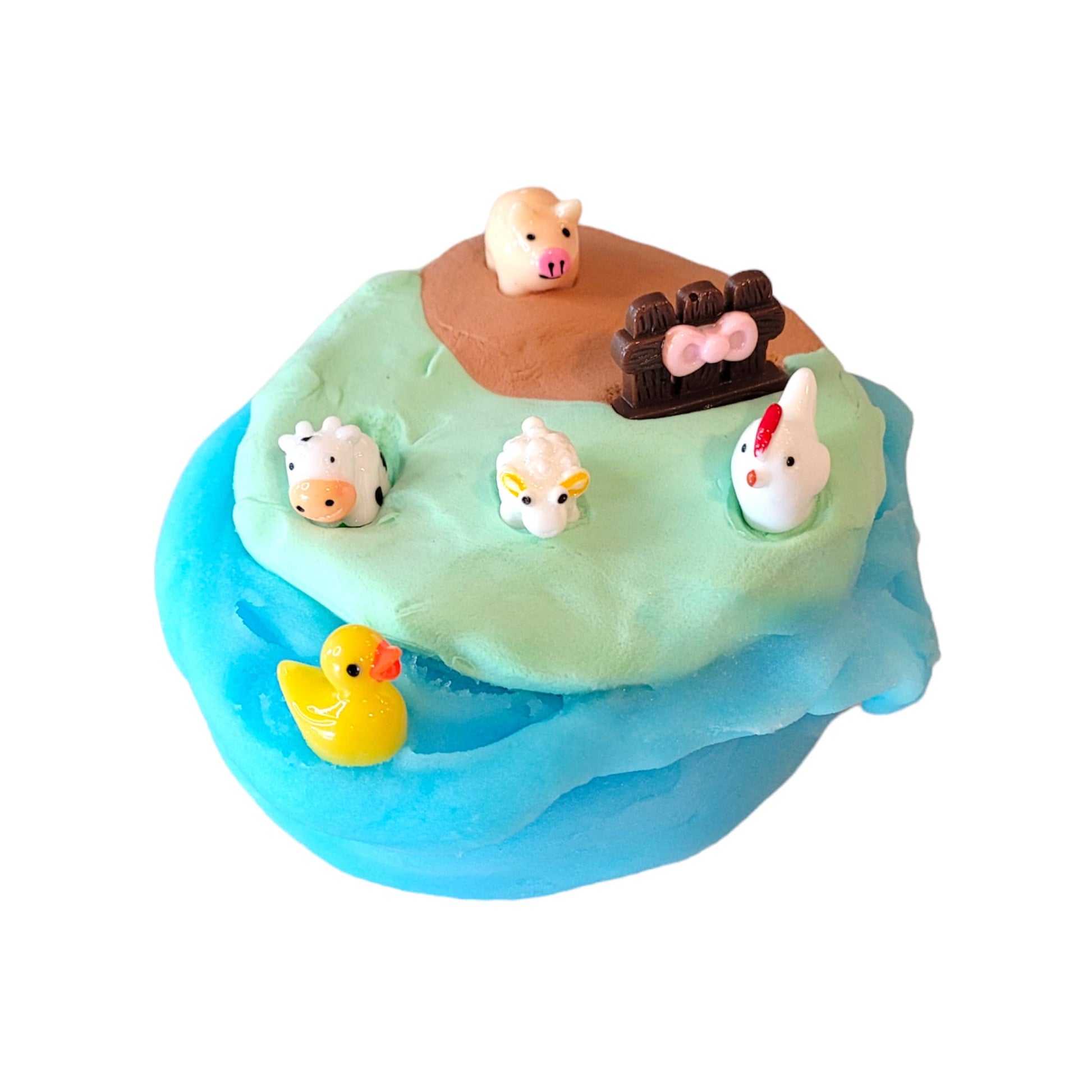 Farm Animals Icee clay diy slime- fruity monkey scent
