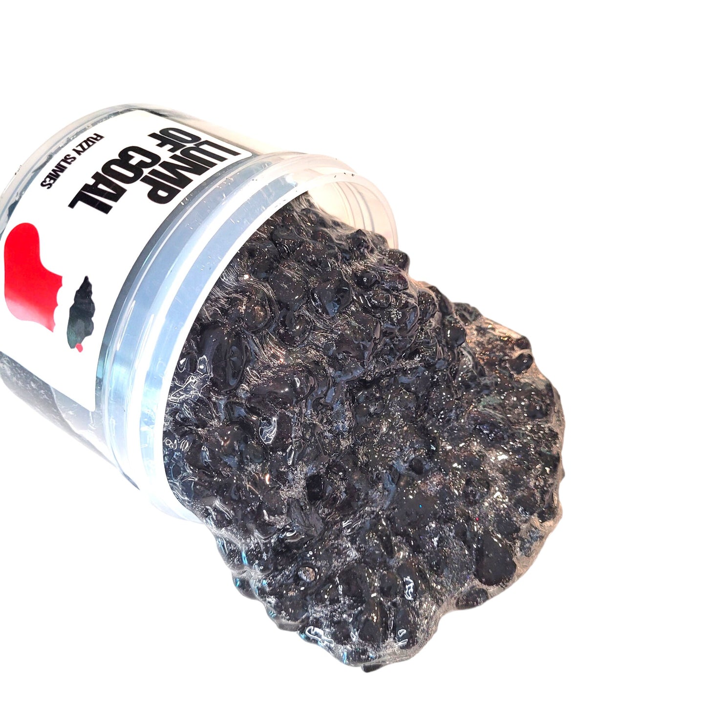 Lump of coal pebble fish rock clear slime- passion fruit scent