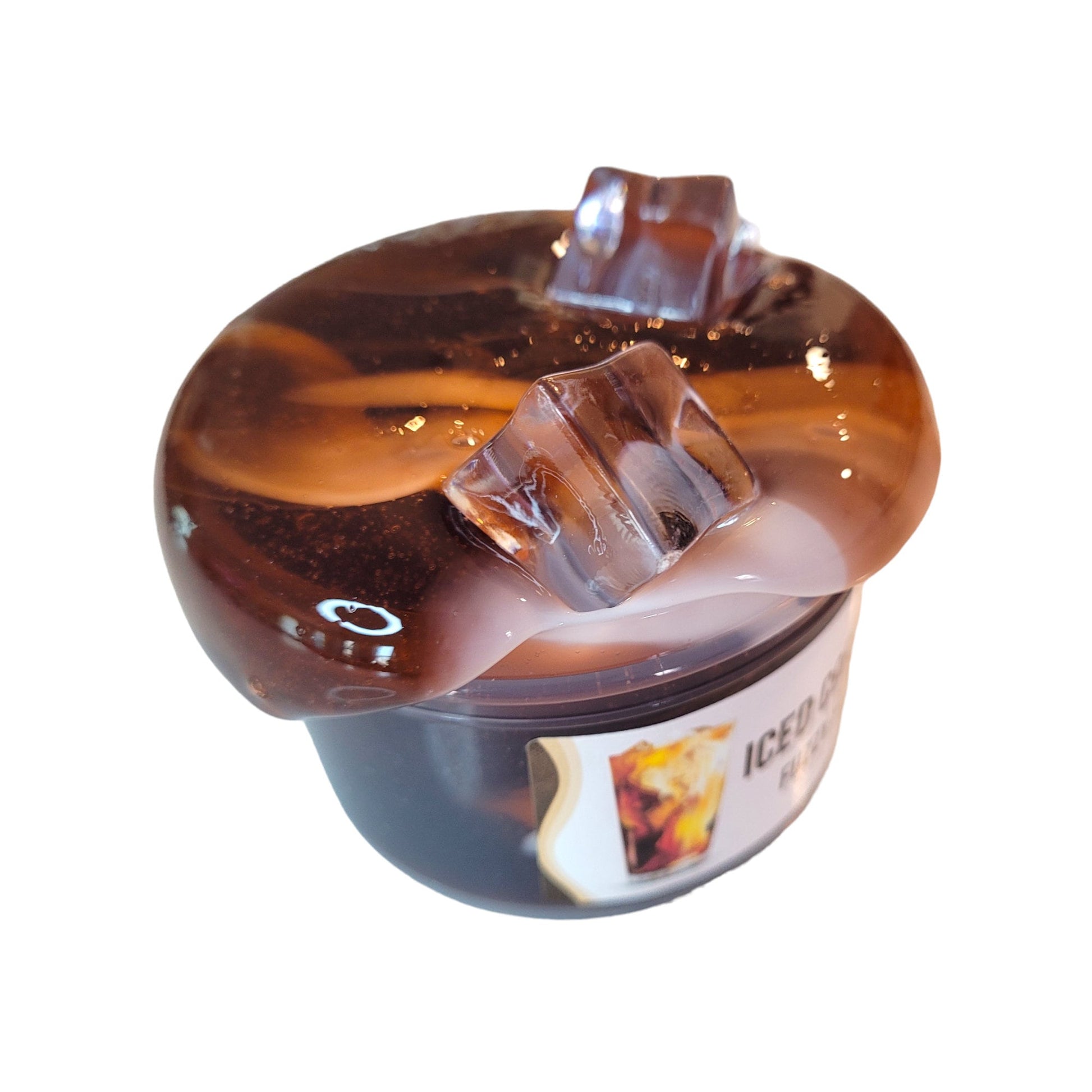 Iced Coffee clear slime, thick and glossy drizzle- Cafe mocha scented
